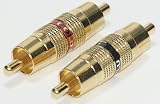 Raptor GRCABM RCA Male to Male Connector - Pair (Gold)