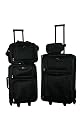 Kofferset, Trolley Koffer Set, Reisekoffer Schwarz 4tlg