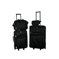 Kofferset, Trolley Koffer Set, Reisekoffer Schwarz 4tlg