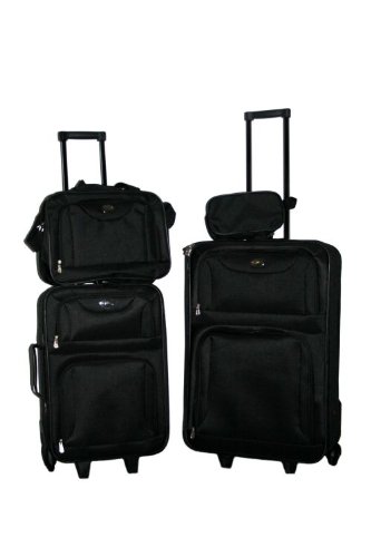 Jurhan Kofferset TRAVEL 5-teilig - Schwarz Mit Verbindungssystem