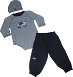 Colorado Avalanche 3pc Creeper / Onesie / Shirt Pant Cap Set 12 Month Baby Infant