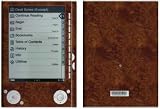 Dark Burlwood Design Protective Decal Skin Sticker for Sony Digital Reader PRS-505 Models
