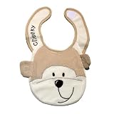 Baby Bib Monkey Embroidery Pattern with Velcro Strap, Baby Bib