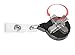 No Twist Retractable Badge Holder ID Card Holder Reel with Swivel-Back Alligator Clip Black Pack of 5