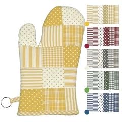 PW44R Clayre & Eef Ofenhandschuh Country Patchwork Rot 17x33 cm