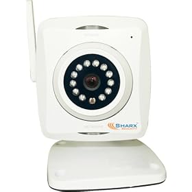 Sharx SCNC2602W Wifi Wireless 802.11 G Night Vision IP Network Camera with built-in Web Server, Microphone, Speaker and iPhone compatible Motion Detection Email