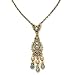 Brass-Tone Simulated Pearl and Crystal Necklace