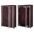 XL Garderobenschrank Kleiderschrank Faltschrank Campingschrank Stoffschrank in braun