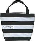 クーラーランチバッグ ボーダー・ブラック FR-268