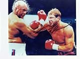 TOMMY MORRISON AUTOGRAPHED BOXING 8X10 PHOTO VS GEORGE FOREMAN (BOXING)