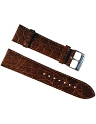 Genuine Skin Crocodile Brown Watchband 20mm