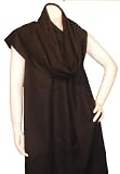 Black Soft Silk & Pashmina Shawl, Wrap or Sarong