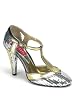 4 Inch Heel T-Strap Pump Women'S Size Shoe
