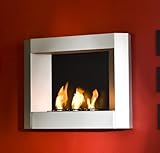 IMAGE OF Southern Enterprises Wall Mount Silver Gel Fireplace