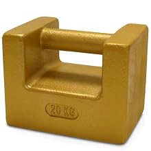 Rice Lake Cast Iron Painted Grip Handle Calibration Weight, NIST Class F, Metric and U.S. Customary