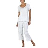 Gilligan & O'Malley® Knit Pajama Set - White/ Blue Paisley
