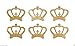 CrystalsRus 24 Gold Crowns Self Adhesive Glitter Stickers Card Making Craft DIY 1 inch