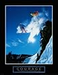 Courage-Snowboard, Motivational Poster