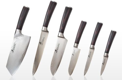 Zhen Japanese Damascus VG-10 Knife set, 6-piece