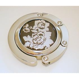 White Flower Folding Purse Hanger : AKA Purse Hook