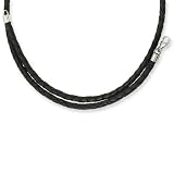 Chisel 3.0mm Genuine Leather Weave Necklace - 18 Inches