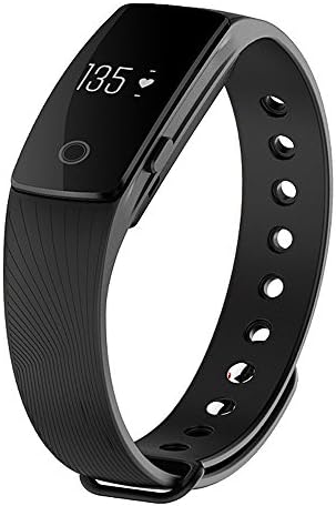 Joranlin ID107 Bluetooth 4.0 Smart Bracelet Smart Band Heart Rate Monitor Wristband Fitness Fracker For Android iOS Smartphone (Black)