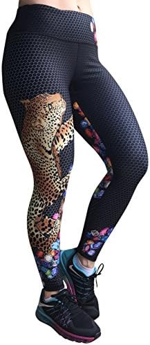 Sexy Workout Leggings-Sexy Pants- Cute Fitness Leggings Cheetah (Large)