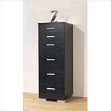 Vancouver Bedroom Tall Chest in Black Woodgrain