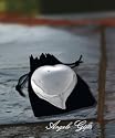 Heart Mirror with tiny Rhinestones Wedding Favor