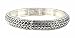 Bracelet - B154 - Bangle Style - Designer Inspired Stretch - Wishbone Pattern ~ Silver Tone Metal