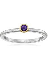 GURHAN "Skittle" Sterling Silver, 24k Gold, and Amethyst Ring, Size 6.5