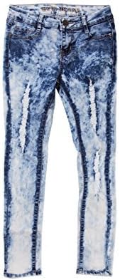 VIP Fashion Girl Fashion Denim Acid Wash Skinny LEG Ripped Distressed Pants (8)