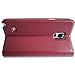 Galaxy Note 4 Case,Window View With Invisible Magnetic Closure Flip Leather Cover Folio Case Stand Card Holder Slot for Samsung Galaxy Note 4 (Plum)