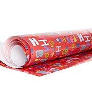 Craft White Birthday Text Roll Wrap