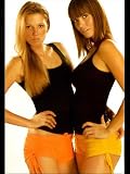 Womens Hooters Orange Mesh Hot Shorts - MEDIUM