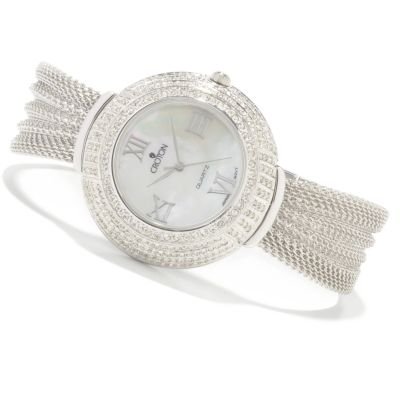 Croton Women's Mother-of-Pearl Dial Mesh Bracelet Watch