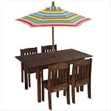 Kidkraft Table and Stacking Chairs with Striped Umbrella