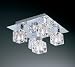 CRYSTAL ICE CUBE AND CHROME HALOGEN CEILING LIGHT