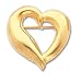 Jewelry : Gold-plated Polished Heart Pin