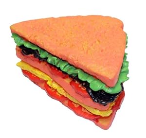 Pet Supplies : Pet Squeak Toys : Large Sandwich Dog Squeaky Toy