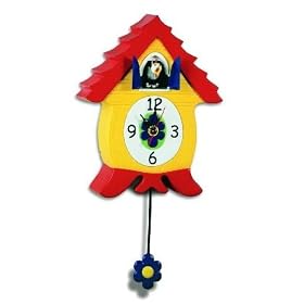HeadsUp Design CluckCoo Clock, Cuckoo Type Clock, Chicken Character