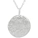 Sterling Silver Hammered Round Necklace