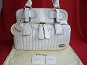 CHLOE Bay Quilted Tote Bag CREAM WHITE