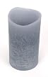Premium 6-in Distressed Scented Flameless Triple LED Flicker Candle - Ocean Waters Scent