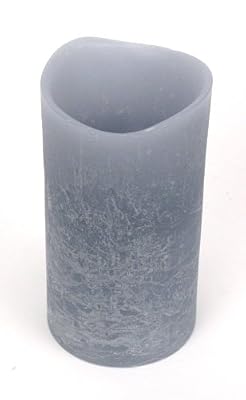 Premium 4-in Distressed Scented Flameless Triple LED Flicker Candle - Ocean Waters Scent