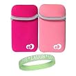 Pink - Hot Pink Reversible Sleeve Carrying Pouch for Apple iPod Touch 3rd Generation (Newest Version) + Live*Laugh*Love WristBand!!!