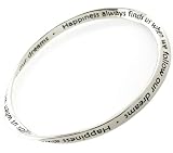 Mobius Infinity Bangle Bracelet - Happiness always finds us when we follow our dreams