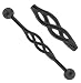 Black Tribal Celtic Knot Tie Swirl Entangled Industrial Barbell Earring 31mm