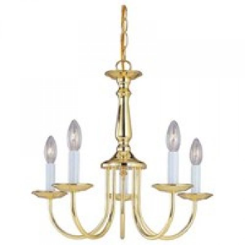 Boston Harbor RF01 5-Light Brass Williamsburg Chandelier
