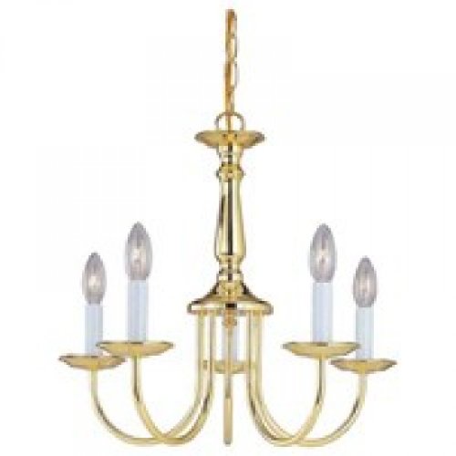 Boston Harbor RF01 5-Light Brass Williamsburg Chandelier